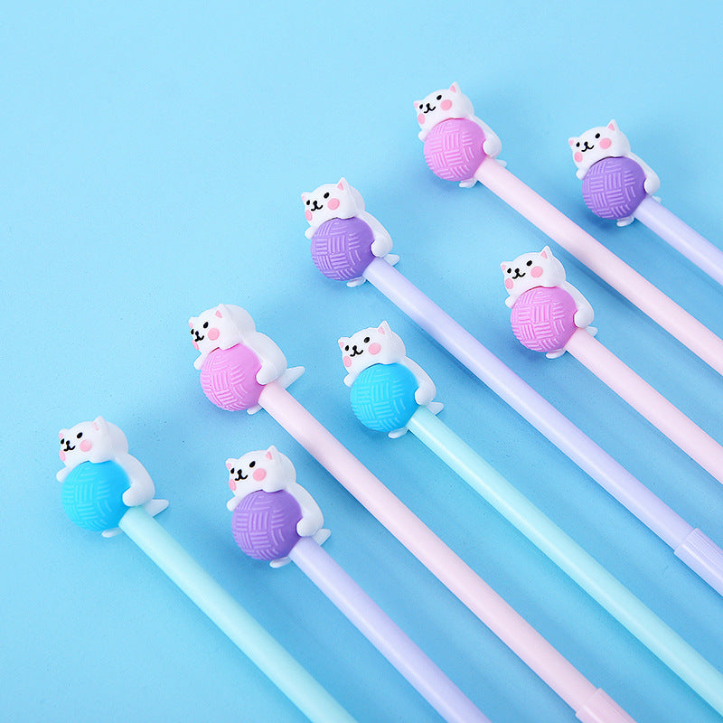 Purr-fectly Yarn-tangled Cat Gel Pen